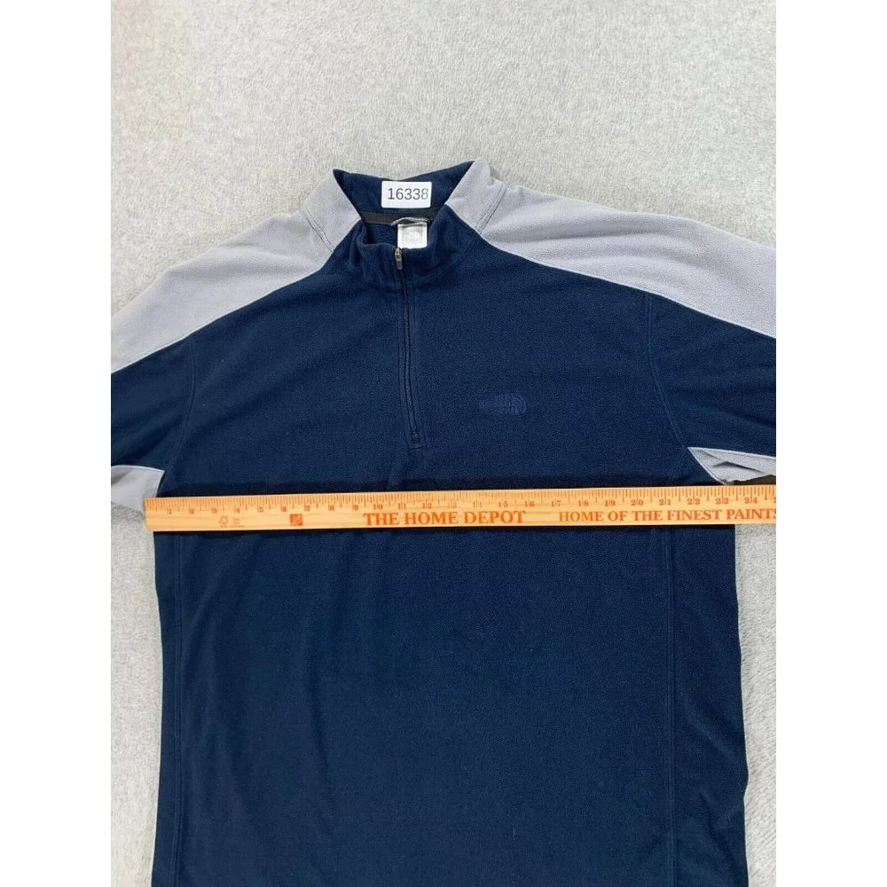The North Face TKA 100 Quarter‎ Zip Fleece Pullover (Men's XL) Blue/Gray